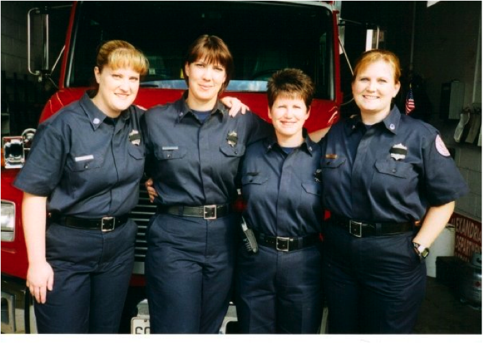 Mrs. Gardner (far right) with other members from her recruit class that responded on 9/11