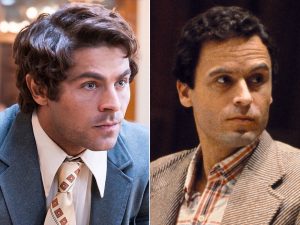 Zac Efron as Ted Bundy in Extremely Wicked, Shockingly Evil and Vile

https://www.instagram.com/p/BqxcG0-n6nj/

Credit: Voltage Pictures

(Original Caption) Close up of Theodore Bundy, convicted Florida murderer, charged with other killings.

Credit: Bettmann/Getty