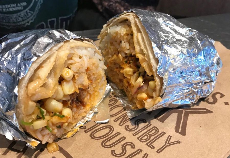 The chicken burrito from Chipotle, which received a final rating of 3 out of 5.