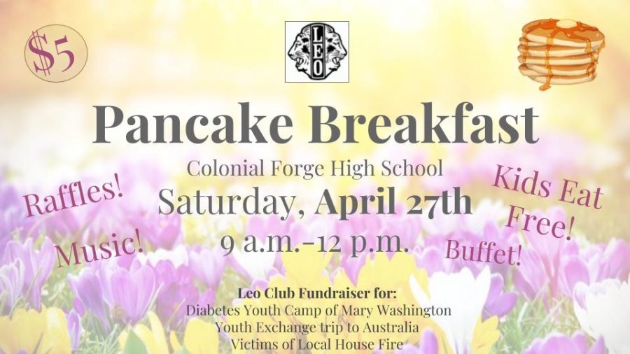 Leo Club Pancake Breakfast: Saturday April 27