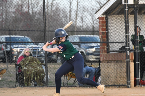 Number 7 MacKenzie Riley up to bat in the beginning of the Woodbridge game.