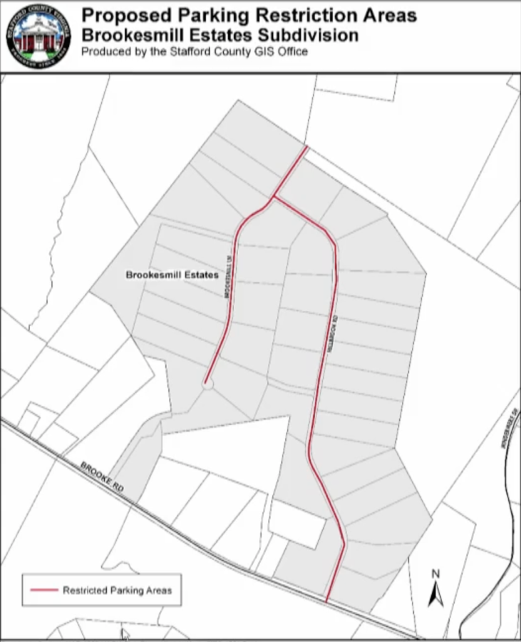 Map of the designated areas that are requested to be restricted from parking.