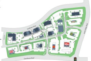 Cropped site plan from the Embrey Mill Town Center Plan.